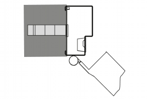 porte métallique battante résidentielle Andreu entrée logement contemporain 190034