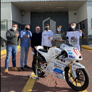 Álvaro Fuertes, Premoto3 2021 national champion visits Andreu Barberá, S.L.