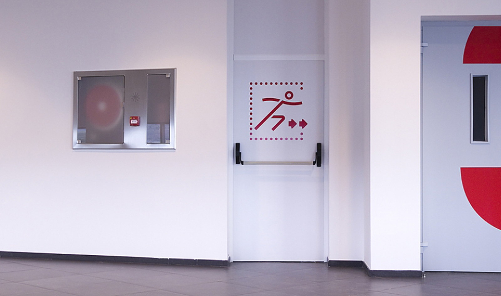 Andreu Delta ei2 60 fire door, in the City of Justice of Valencia